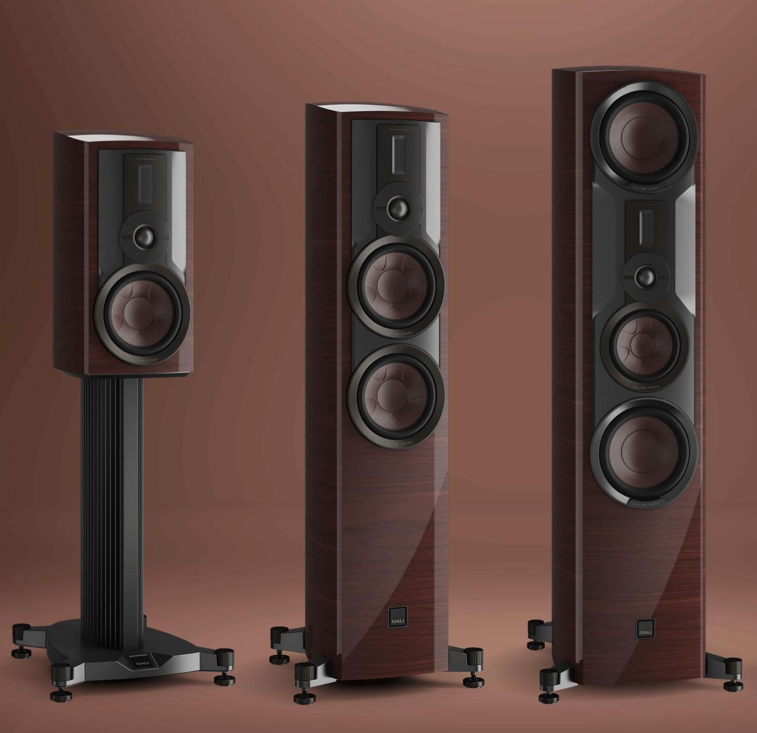 DALI / EPIKORE 9 4-way floorstanding loudspeaker / EPIKORE 7 3½-way compact floorstander / EPIKORE 3 3-way, stand-mount masterpiece